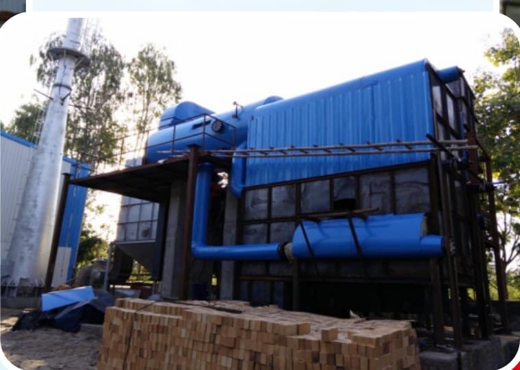 Installed boiler with ducting