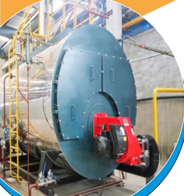 Commissioned boiler with burner